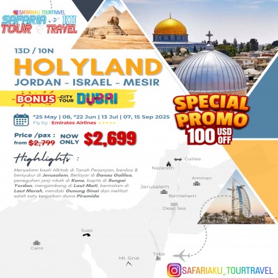 HOLYLAND JOURNEY 13D JORDAN – ISRAEL – MESIR